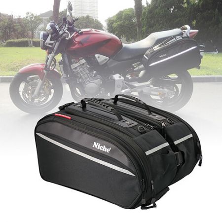 Sacoche de moto extra large en gros avec roues et chariot - Sacoche de moto XL avec roue et chariot, porte-sacoche latérale
